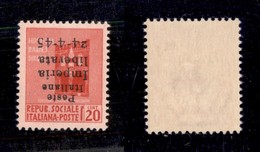 C.L.N. - IMPERIA - 1945 - Non Emesso - 20 Cent (22a) Con Stampa Capovolta - Gomma Integra - Cert. AG (4.800) - Andere & Zonder Classificatie