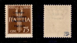 C.L.N. - PIACENZA - 1945 - 75 Cent (Errani 49) - Gomma Integra - Otros & Sin Clasificación