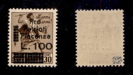 C.L.N. - PIACENZA - 1945 - 100 Lire Su 30 Cent (Errani 97) - Gomma Integra - Sonstige & Ohne Zuordnung