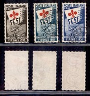 REPUBBLICA - POSTA ORDINARIA - 1951 - Ginnici (661/663) - Serie Completa - Usato (2250) - Other & Unclassified