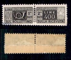 REPUBBLICA - PACCHI POSTALI - 1957 - Pacchi Postali - 400 Lire (97/IIm) Su Carta Ricongiunta - Gomma Integra (750) - Sonstige & Ohne Zuordnung