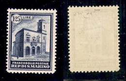 SAN MARINO - POSTA ORDINARIA - 1932 - 1,25 Lire Palazzetto (161) - Gomma Integra - Cert. Raybaudi (800) - Otros & Sin Clasificación