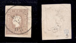 EUROPA - AUSTRIA - 1858 - Per Giornali - 1.05 Kreuzer (17) Usato A Parenzo - Cert. Raybaudi - Otros & Sin Clasificación