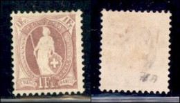 EUROPA - SVIZZERA - 1882 - 1 Franco (63XAb) - Gomma Originale - Altri & Non Classificati