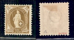 EUROPA - SVIZZERA - 1882 - 3 Franchi (64CYa) - Gomma Originale - Altri & Non Classificati