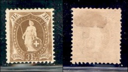 EUROPA - SVIZZERA - 1905 - 3 Franchi (80D) - Gomma Originale - Other & Unclassified