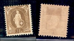 EUROPA - SVIZZERA - 1905 - 3 Franchi (80Da) - Gomma Originale - Other & Unclassified