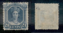 OLTREMARE - CANADA - New Foundland - 1866 - 24 Cent (21 - Carta Bianca) - Gomma Parziale - Da Esaminare - Altri & Non Classificati