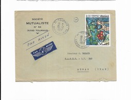 1977 France Societe Mutualiste Tournus Par Avion - Mechanical Postmarks (Advertisement)