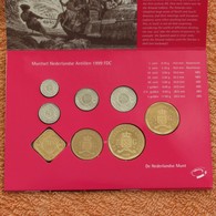 Antilles Netherlands Set 1 5 10 25 50 Cents 1 2.1/2 5  Gulden 1999 Unc - Antilles Néerlandaises