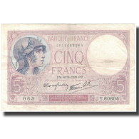 France, 5 Francs, Violet, 1939-08-10, TTB, Fayette:4.5, KM:83 - 5 F 1917-1940 ''Violet''