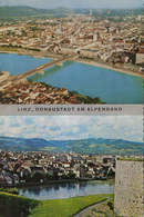 Osterreich - Postcard Used 1975 - Linz On The Danube - Panorama, View From The Schlossberg To Urfahr  - 2/scans - Linz Urfahr