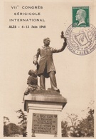 Carte Maximum - VIIe Congrès Séricole International ALES 6 - 13 Juin 1948 - Unclassified