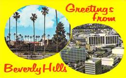 ** Lot 2 Postcard ** USA Etats Unis ( CA Califormia ) LOS ANGELES - BEVERLY HILLS Multiviews - CPSM Format CPA 1970's - Los Angeles