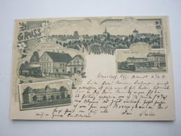 WUNSTORF , Bahnhof , Seltene Karten Um 1900 Mit Stempel + Marke - Wunstorf