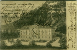 SWITZERLAND - VICOSOPRANO - HOTEL HELVETIA - EDIT ENGADIN PRESS CO. - MAILED TO ITALY 1904 (7010) - Vicosoprano