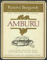 WINE AMBURU - LABEL 9 X 11,5 Cm (see Sales Conditions) - Riesling