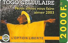 @+ Togo - Recharge Togocel - Aimer 2003 - Togo