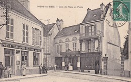 Cpa Dept 77 -  Rosoy En Brie - Coin De Place Et Poste   (voir Scan Recto-verso) - Roissy En Brie