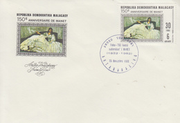 Enveloppe  FDC  1er  Jour   MADAGASCAR    Oeuvre  De   Edouard   MANET   1982 - Impressionismus