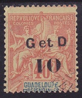 Guadeloupe N° 46 (f) Oblit. Double VARIETE Chiffre & Lettre "D" - Voir  Descriptif & Verso - - Usados