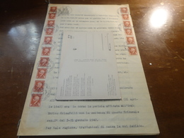 DOCUMENTO 1945 CON 16 MARCHE DA BOLLO 1,50 LIRE - 1945 - Revenue Stamps