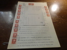 DOCUMENTO 1945 CON 16 MARCHE DA BOLLO 1,50 LIRE - 1945 - Revenue Stamps