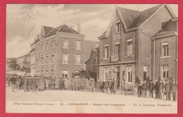 Libramont - Top Carte - Hôtel Godichal Frères & Soeurs -Départ Des Chasseurs -191? ( Voir Verso ) - Libramont-Chevigny