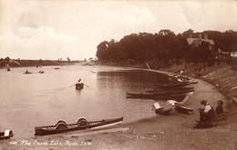 RYDE / ISLE OF WIGHT : THE CANOE LAKE - CARTE VRAIE PHOTO / REAL PHOTO POSTCARD ~ 1920 (ad588) - Other & Unclassified