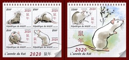 Niger 2019, Year Of The Rat, 4val In BF +BF - Astrologia