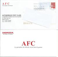 Prêt à Poster PAP " Automobiles First Class AFC HONDA " Oblitéré 2004 ( Rep. Luquet) - Prêts-à-poster:private Overprinting