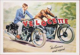 VELOCETTE Motor Cycles Retro Advertisement Reclame 1992 Reproduction Art Postcard Moto Motorbike Motorfiets Motorcycle - Motos