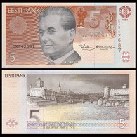Billet Estonie 5 Krooni - Estland