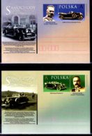 2017 Poland - Autos Of Marshal J. Pilsudski - Set Of 2 Stamped Stationeries MNH** Rolls Roys / Cadillac - Storia Postale