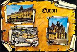 ** Lot De 2 Cartes ** 53 - EVRON : Deux Multivues Différentes - CPSM CPM Grand Format - Mayenne - Evron