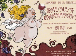 Etiquette Vin VALLEE Sylvain Festival BD Angers 2004 (Katanga - Art De La Table
