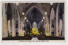 Intérieur De L'Église Ste-Famille, Granby, Québec, Non Circulée (F419) - Granby