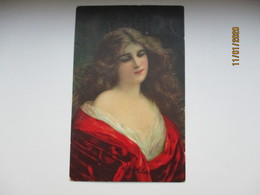 ASTI , WOMAN IN RED  , OLD POSTCARD , 0 - Asti