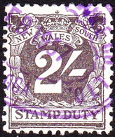 NEW SOUTH WALES 2/- Deep Mauve Revenue Stamp Duty FU - Fiscales