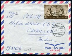 EGYPTE - N° 463 (2) / LETTRE AVION OBL. " PAQUEBOT / PORT-SAID LE 20/10/1963 " , POUR CAVAILLON - TB - Lettres & Documents