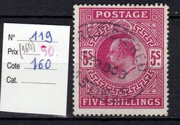 N° 119, SANS DEFAUT, Belle Oblitération à 15% De La Cote - Used Stamps