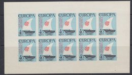 Europa Cept 1966 Croatia "Exile" 1v Sheetlet IMPERFORATED ** Mnh (45863) - 1966