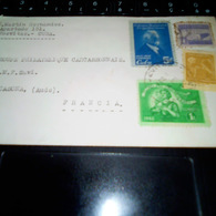 4 TIMBRES 1956 MARTIN HERNANDEZ COLECCIONES DE SELLOS NUEVITAS POUR FRANCE COURRIER NATURE - Lettres & Documents