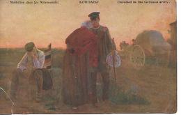 LORRAINE  PAYSAN ENROLE MOBILISE PAR LES ALLEMANDS TABLEAU 1897 DEFAUT - Lorraine