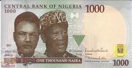 NIGERIA 1000 NAIRA 2011 PICK 36e UNC - Nigeria