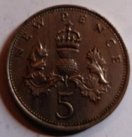 Grande Bretagne Great Britain Angleterre England 1969 5 Pence Elisabeth II - 5 Pence & 5 New Pence