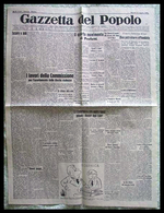 GAZZETTA Del POPOLO (Torino) - 31 Agosto 1943 (Il Crollo Della Gerrchia Fascista - Cronaca Torinese) - Italiaans