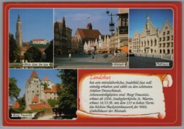 Landshut - Mehrbildkarte 5   Mit Chronik - Landshut