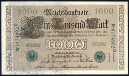 Deutsches Reich 21. April 1910, 1.000 Mark, P45-b - 1000 Mark