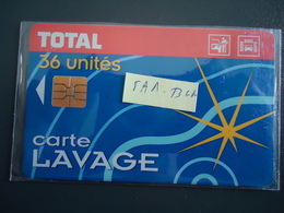 FRANCE  USED CARDS  RARE TOTAL  OIL  CARTE LAVAGE 36 UNITES - Ohne Zuordnung